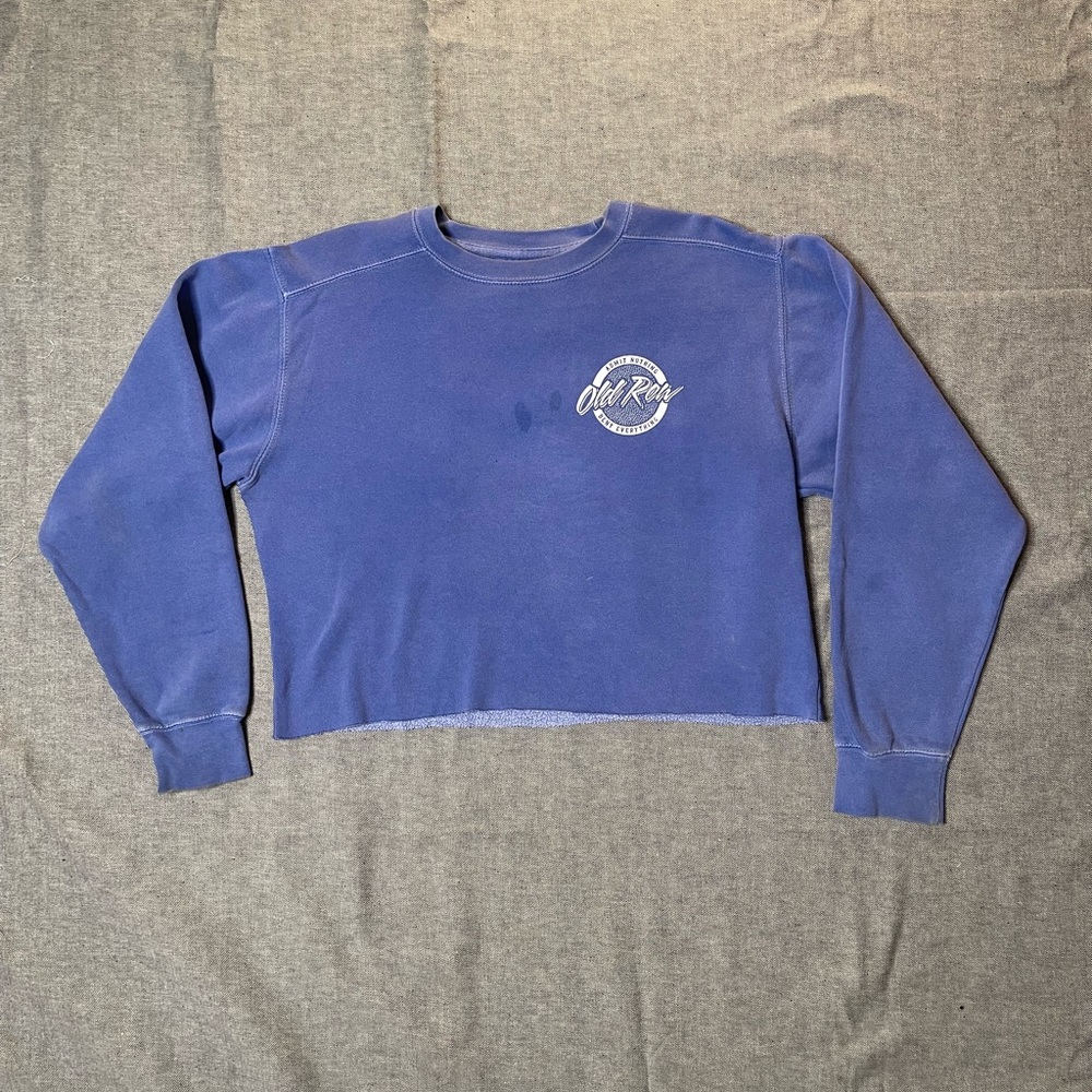 Blue Cropped Sweatshirt